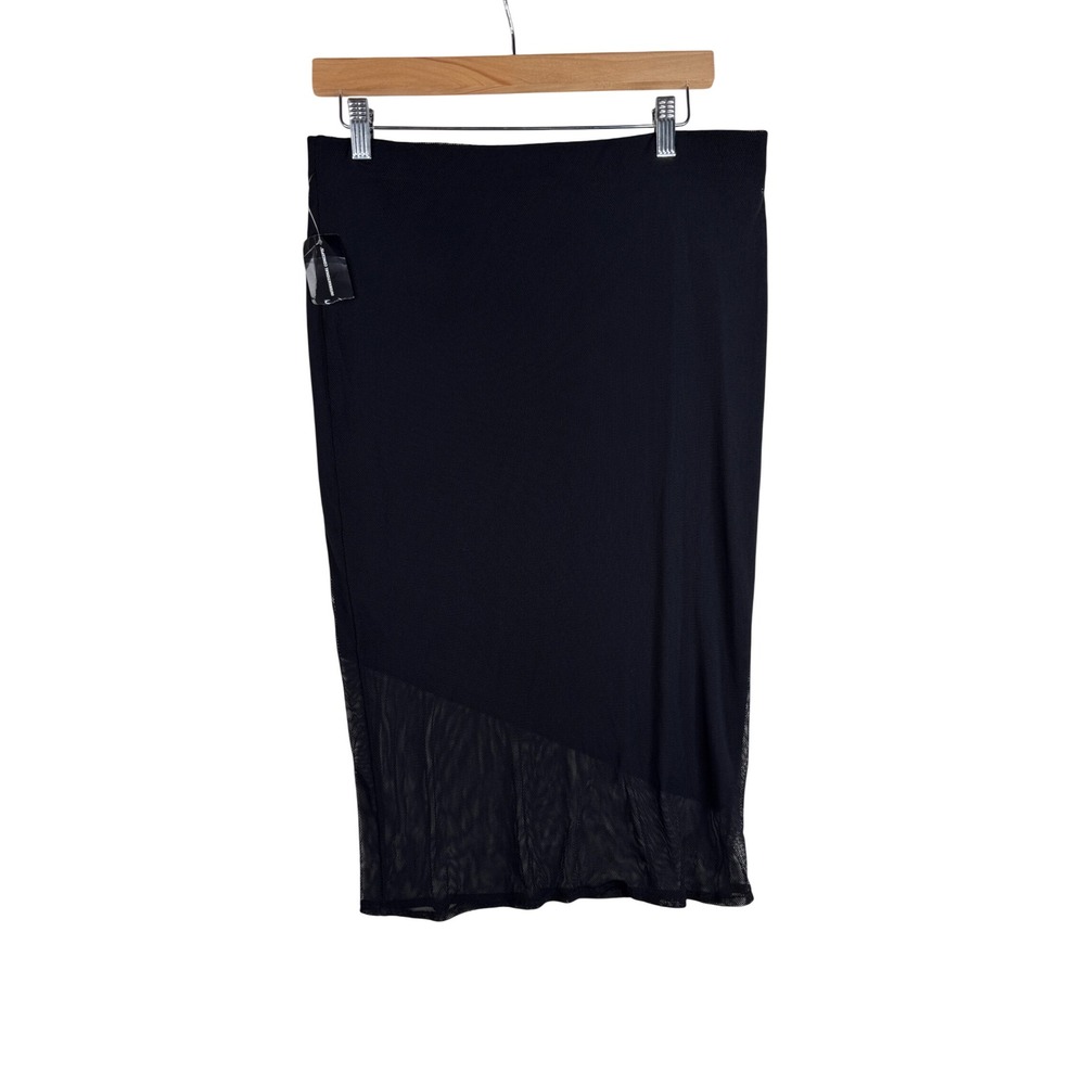 New INC International Concepts Women's Tribal Sunrise3 Midi Skirt L Deep Black - Picture 2 of 7